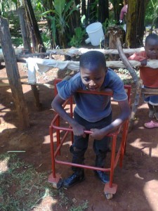 Kenya child in walker