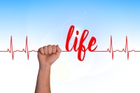 EKG line fist 'life'