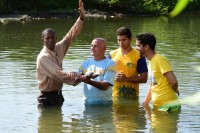 pastor and 3 men to be baptized