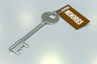 key with memories tag