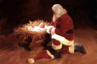 baby Jesus and Santa